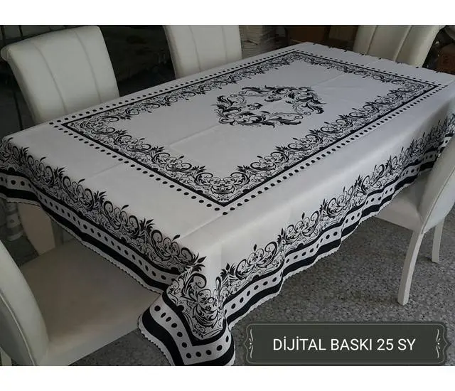 Dijital baskı dertsiz masa örtüsü desen 7