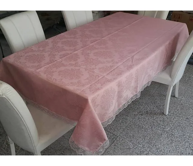Linen Etamin ve Jakar linen simli masa örtüsü desen 7