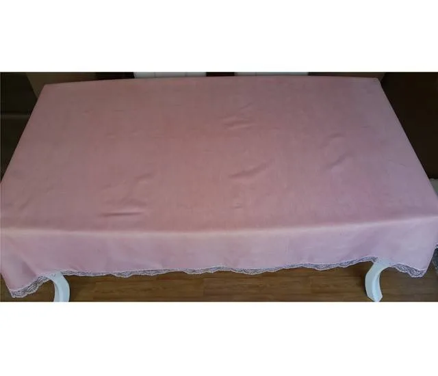 Linen Etamin ve Jakar linen simli masa örtüsü desen 2