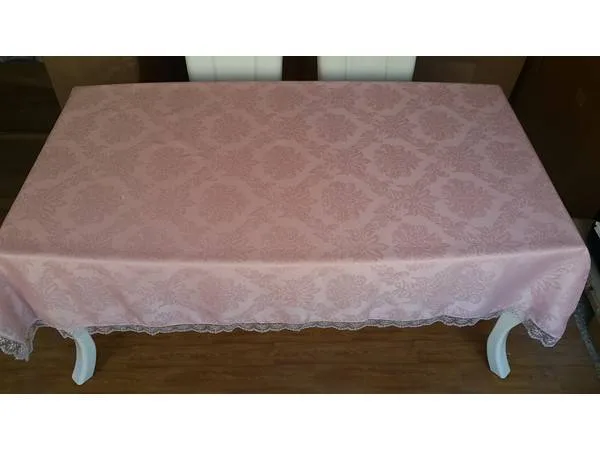 Linen Etamin ve Jakar linen simli masa örtüsü ürün görseli