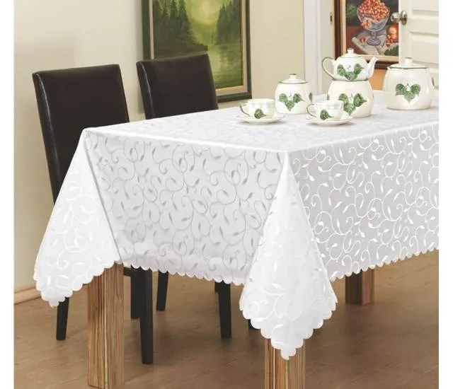 Jakarlı Polyester dertsiz masa örtüsü desen 4